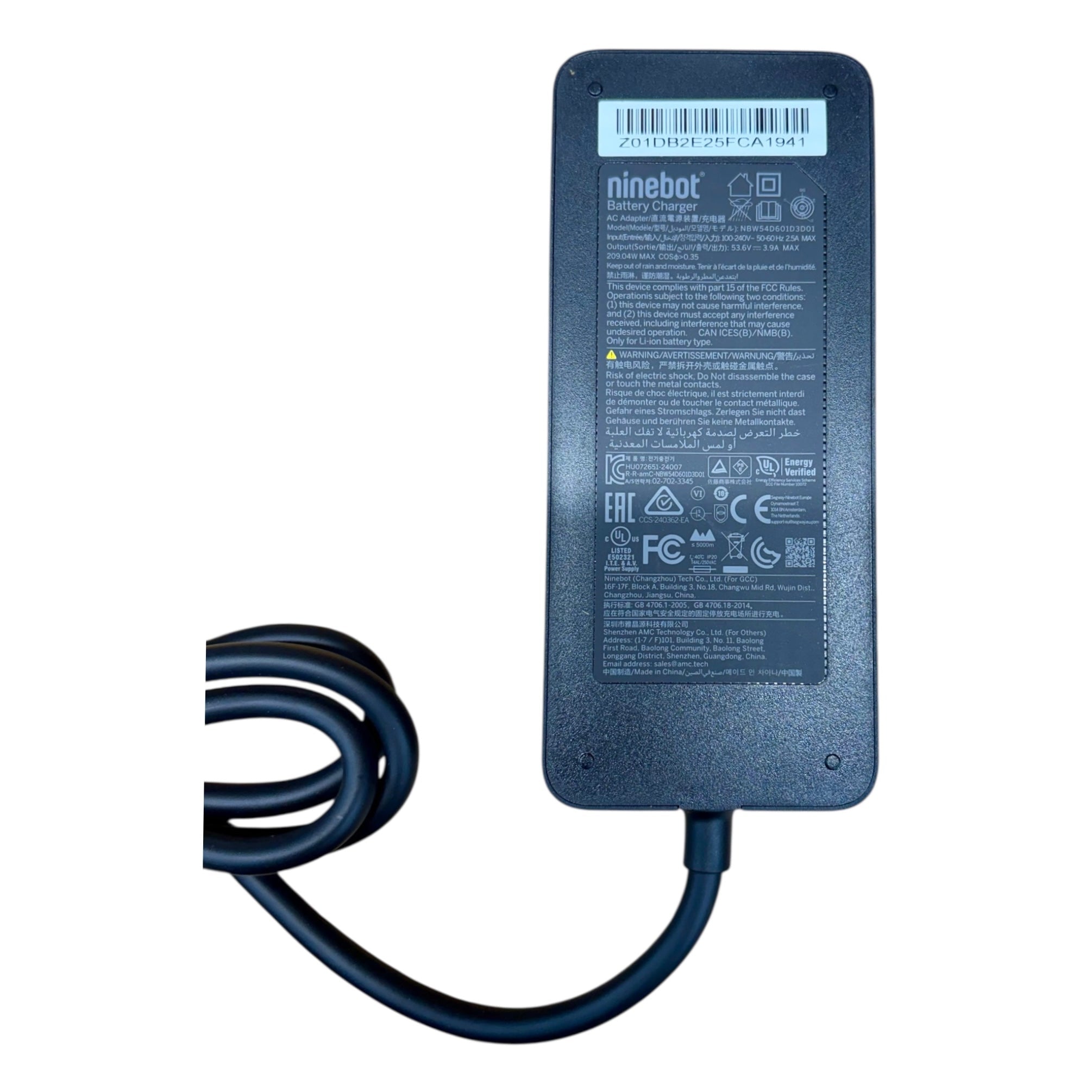Segway Cargador rápido Turbo Fast Charger 48V para Patinete eléctrico MAX G3 / F3 / F3 Pro / ZT3 / GT3 - Carga rápida 50% - Cargador rápido para Scooter eléctrico Serie Segway Cargador rápido Turbo Fast Charger 48V para Patinete eléctrico MAX G3 / F3 / F3 Pro / ZT3 / GT3 - Carga rápida 50% - Cargador rápido para Scooter eléctrico Serie